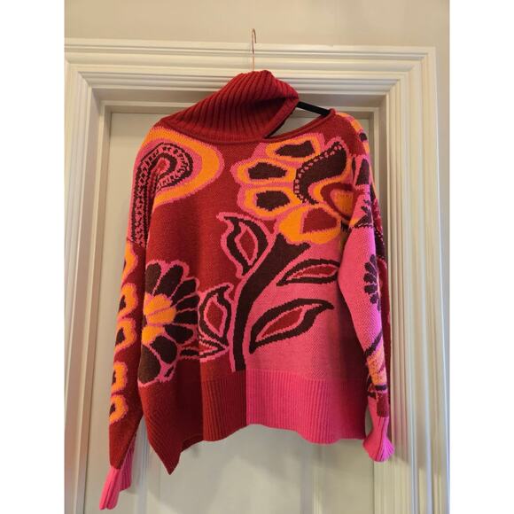 FARM Rio Cutout intarsia-knit turtleneck sweater - Picture 5 of 5